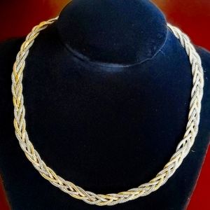 NWOT Necklace - Silver/Gold Braided Chain